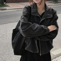 한국 스타일 chic 루즈핏 개성 쇼트 스타일 캐주얼 재킷 재킷