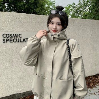 아메리칸 후드 외투 여성 의류 봄 가을 2025 루즈핏 재킷