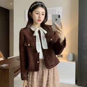 앙골라 빨간색 여성 코트