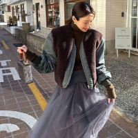 두꺼운 코튼 외투 변경 조끼