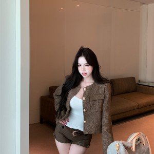 샤넬 스타일 가을 2025 고급 루즈핏 코트