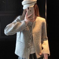 프랑스식 레트로 샤넬 스타일 여성 코트