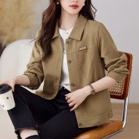 2025 년 가을 의상 새로운 순면 재킷 워시 물 면 셔츠 루즈핏