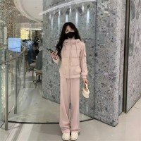 스웨트 셔츠 외투 플러스 벨벳 바지 정장