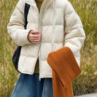 다운 재킷 스탠드 칼라 캐주얼