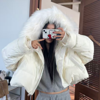 뉴 패션 모피 루즈핏 보온 웰론 패딩