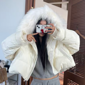 뉴 패션 모피 루즈핏 보온 웰론 패딩