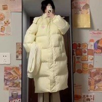 코튼 코트 무릎 위 한국 버전 두꺼운 웰론 패딩