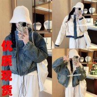 카우보이 스티칭 후드 다운 재킷 뉴 화이트 구스다운 외투