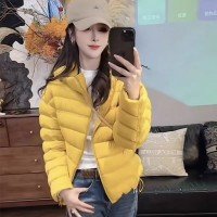 90 화이트 구스다운 2025 후드 얇고 가벼운 보온 숏패딩