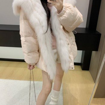 폭스퍼 하프 롱 코트 유럽과 미국 수출 인기