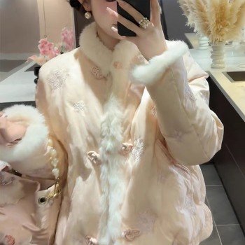 렉스퍼 외풍 차단 경량  자수 재킷