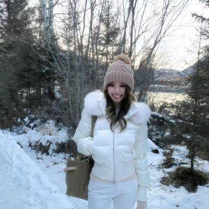 화이트 큰 폭스퍼 웰론 패딩 의류 재킷 여성 겨울 몸매 가꾸기 슬림해 보이는 보온 두꺼운 다운 코트