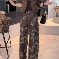 슬림해 보이는 하이웨이스트 루즈핏 스트레이트 청바지