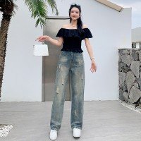 2025 한국 버전 와일드 스트레이트 청바지