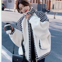 26fw 겨울 양털 여성 코트 캐주얼 루즈핏 코튼 내장재 자켓 S-XL