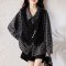 페이크 레이어드 패치워크 루즈핏 슬림바디 연출 셔츠 L-5XL