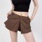 레이어드 싱글 줄 버튼 A라인 스커트 S-XL