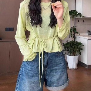 자외선 차단 허리조임 루즈핏 블라우스 프리사이즈