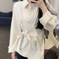 허리벨트 셔츠형 스웨터 S-XL